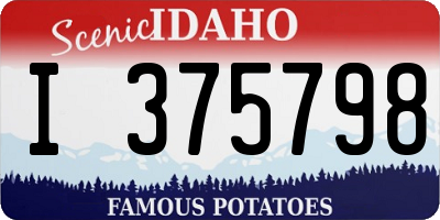 ID license plate I375798
