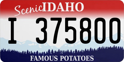ID license plate I375800