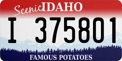 ID license plate I375801