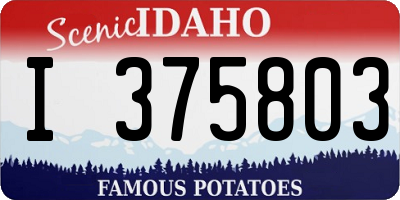 ID license plate I375803