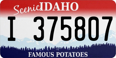 ID license plate I375807
