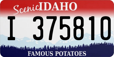 ID license plate I375810