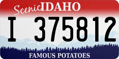 ID license plate I375812