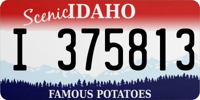 ID license plate I375813