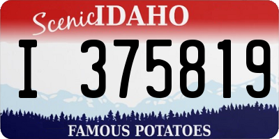 ID license plate I375819