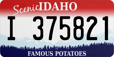 ID license plate I375821