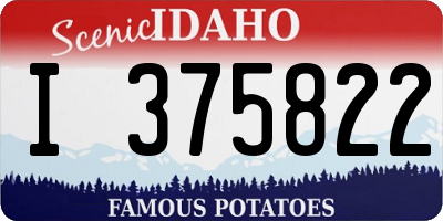 ID license plate I375822