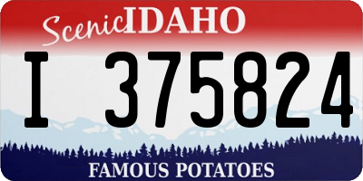ID license plate I375824