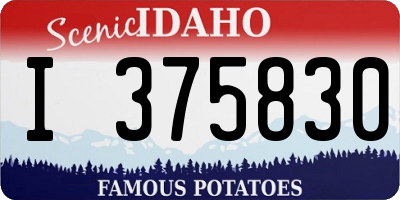 ID license plate I375830