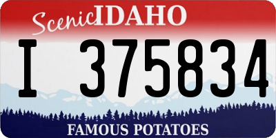 ID license plate I375834