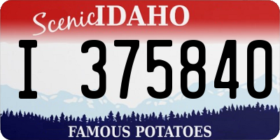 ID license plate I375840