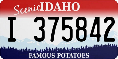 ID license plate I375842