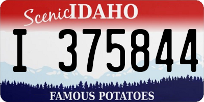 ID license plate I375844