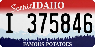 ID license plate I375846