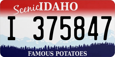 ID license plate I375847