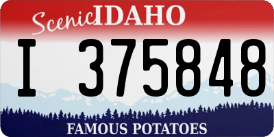 ID license plate I375848