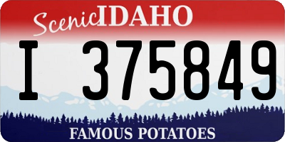 ID license plate I375849