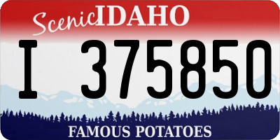 ID license plate I375850