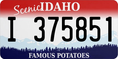 ID license plate I375851