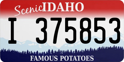 ID license plate I375853