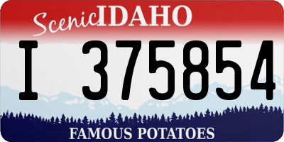 ID license plate I375854