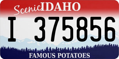 ID license plate I375856