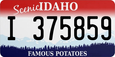 ID license plate I375859