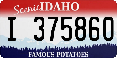 ID license plate I375860