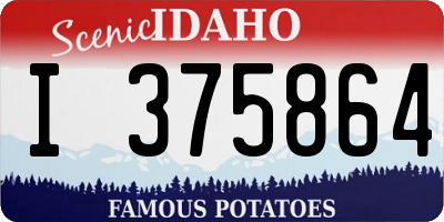 ID license plate I375864