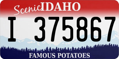 ID license plate I375867