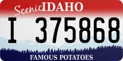 ID license plate I375868