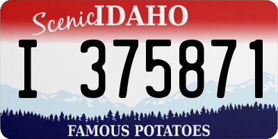 ID license plate I375871