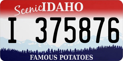 ID license plate I375876