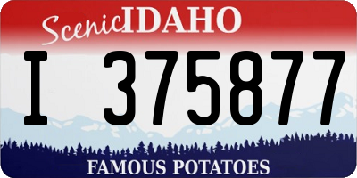 ID license plate I375877