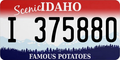 ID license plate I375880