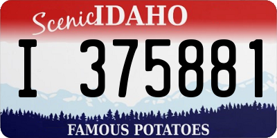 ID license plate I375881