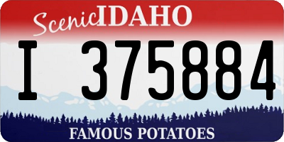 ID license plate I375884