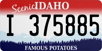 ID license plate I375885