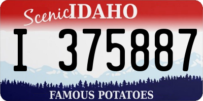 ID license plate I375887