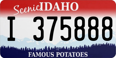 ID license plate I375888
