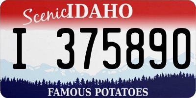 ID license plate I375890