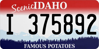 ID license plate I375892
