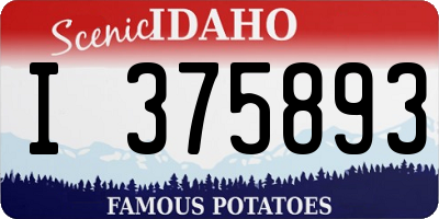 ID license plate I375893