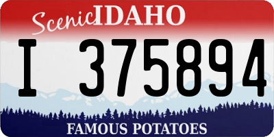 ID license plate I375894