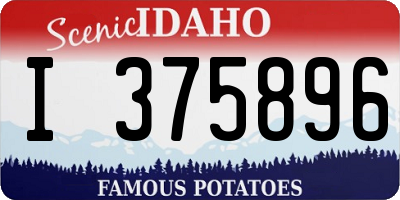 ID license plate I375896