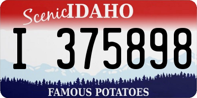 ID license plate I375898