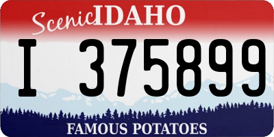 ID license plate I375899