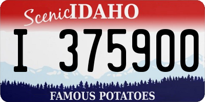 ID license plate I375900