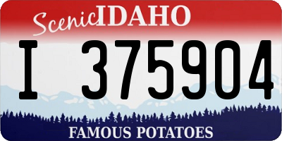 ID license plate I375904
