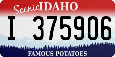 ID license plate I375906